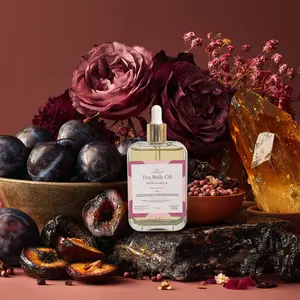 Plum Vanilla Dry Body Oil | Sophisticated Plum Body Oil | Fast-Absorbing Luxury Glow Oil