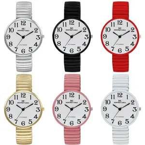 43mm Montres Carlo Fashion Women's Quartz Flex Metal Band Luxury Dress Watch Sports Casual