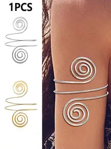 Vortex Design Arm Cuff, Adjustable Arm Cuff for Women & Girls, Fashion Boho Style Bangles, Fashionable Bangle for Party, Daily Clothing Decor, All-match Adjustable Bangle Jewelry for Birthday Gift, Modern Fashion Accessories