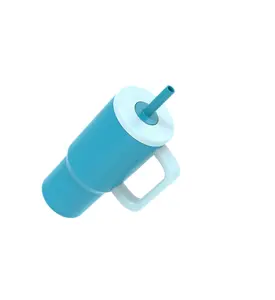 Stainless Steel 20 oz Double Wall Tumbler with Straw Lid, Blue Color, Ideal for Drinkware and Flasks