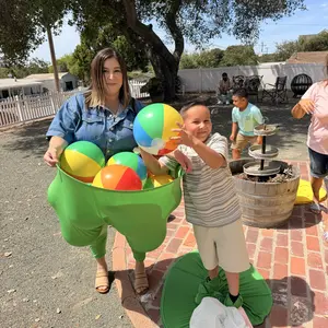 GoodD 2PC Oversized Granny Pants Yard Game Set with Bouncy Balls & Pump for Adult Outdoor Family Fun Party Toss Games in Rip-Resistant Nylon Fabric