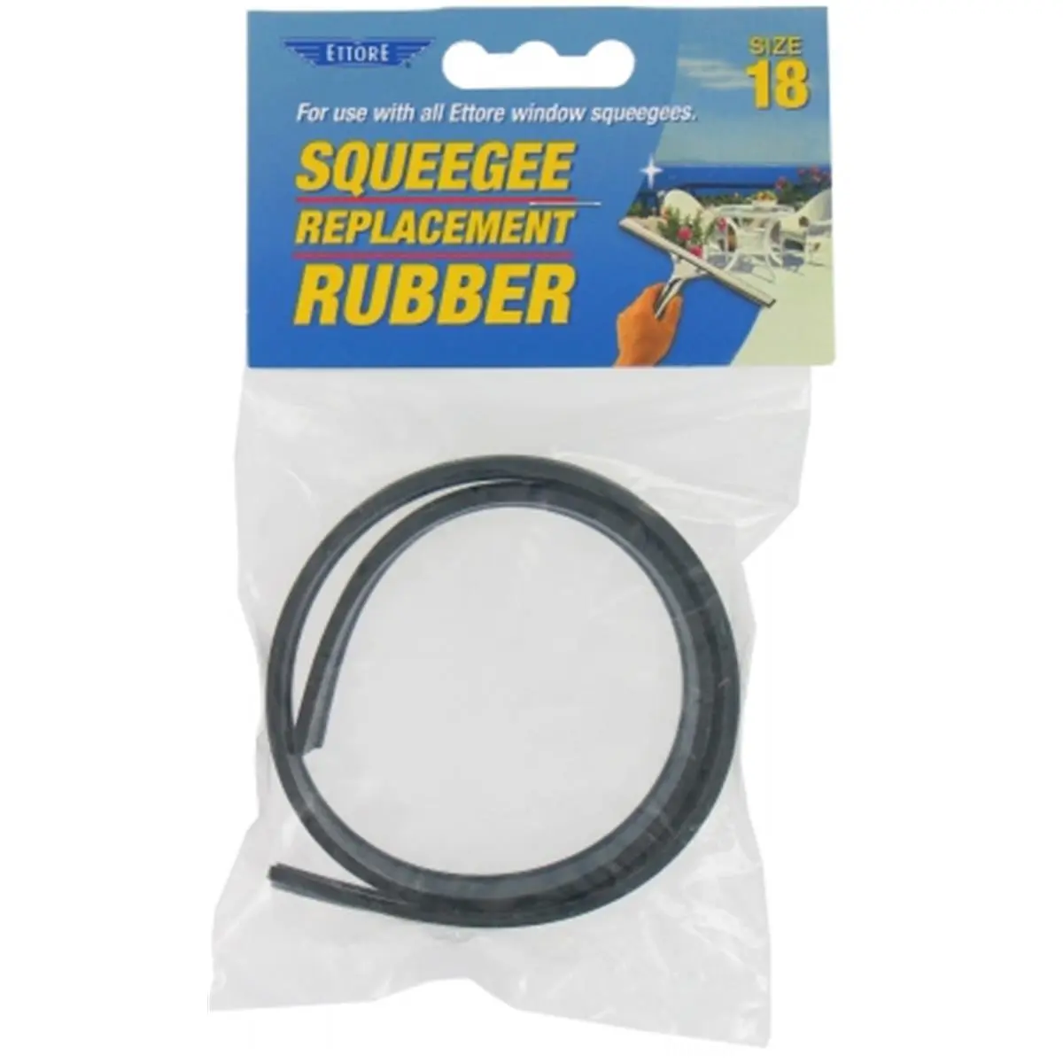 212 MAIN 18 in Rubber Window Squeegee Replacement Blade - Ettore Products 20018, Home Supplies Window Cleaning Tool with Scraper & Drying Function, Cleaning Squeegees, Squeegee Drying