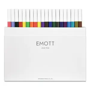Uni-ball UBC24839 0.4 mm Fine EMOTT Porous Point Pens, Multi Color - Pack of 40