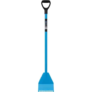 El Burro Shingle Shovel Stripper 47.5 in|   Roofing Tear Off Tool & Nail Remover|   Heavy Duty Steel D-Handle|   Blue