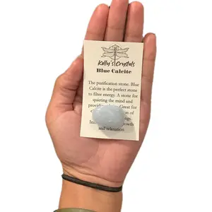 Blue Calcite Tumble Stone for Spiritual Growth and Clarity