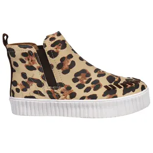 Justin Boots Womens Reba X Justin Broadway Leopard High  Sneakers Shoes Casual - Brown