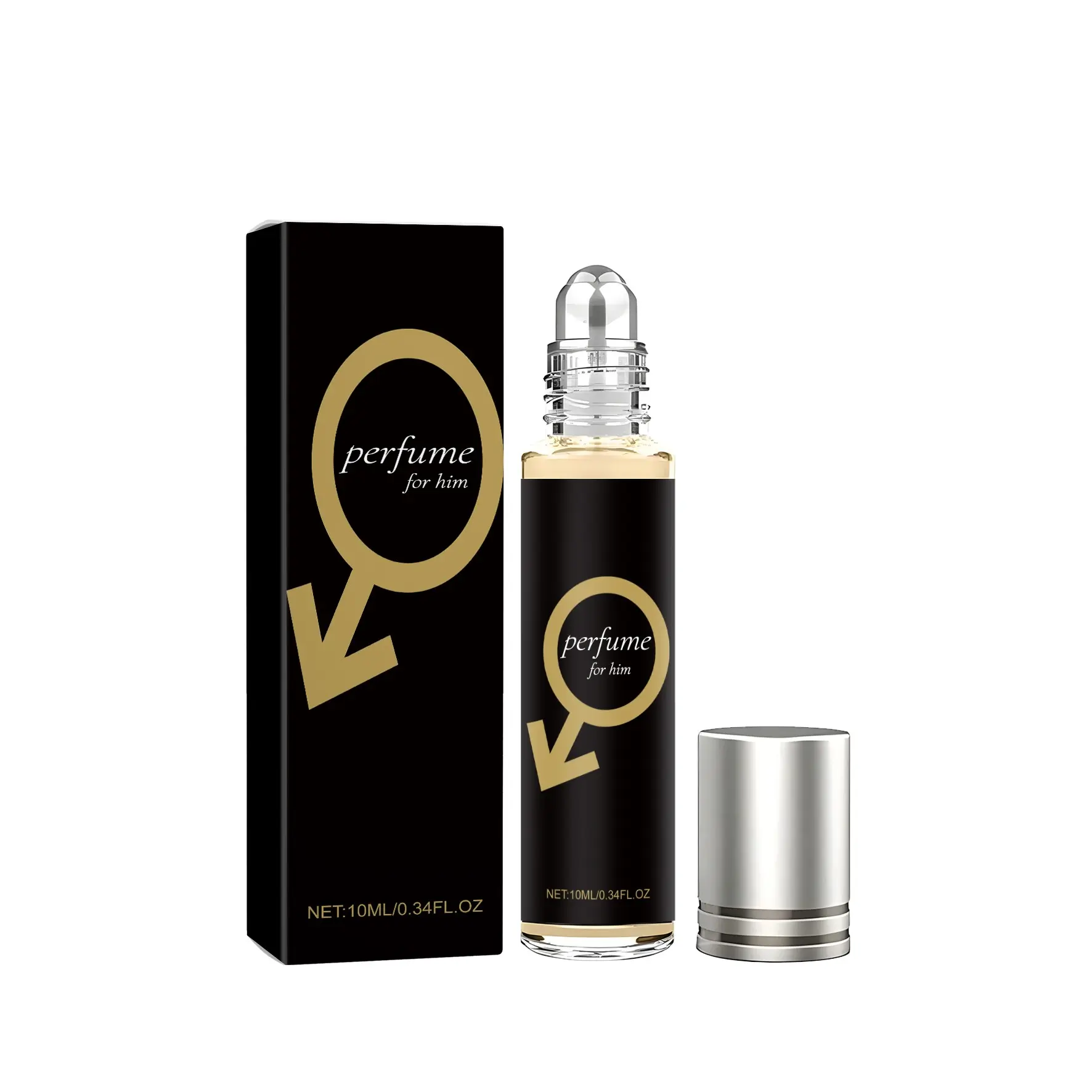 Rollerball Perfume For Him, Amber & Cinnamon Cologne, Long Lasting Fresh Fragrance, Delightful Fragrance, Natural Scent for Daily Work & Dating, Portable Eau De Toilette