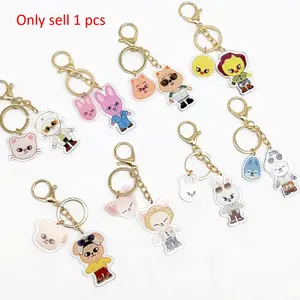 1 Piece,Skz Kpop Keychain, Cute Cartoon Anime Key Chain, Keychain Kawaii, Keychain For Bags, Keychain Bag Pendant, Bag Charm, Car Home Decor, Fashion Accessory, Hwanghyun Felix Bangchan Changbin Han Seungmin in Leehnow, Birthday Gift,Celebrity Merchandise