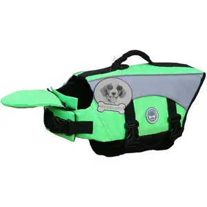 VIVAGLORY Front Float Dog Life Vest for Swimming & Boating, S Size, Bright Green, Enhanced Neck Support, High Visibility, Superior Buoyancy, Adjustable Straps, Durable Rescue Handle, Ideal for All Breeds