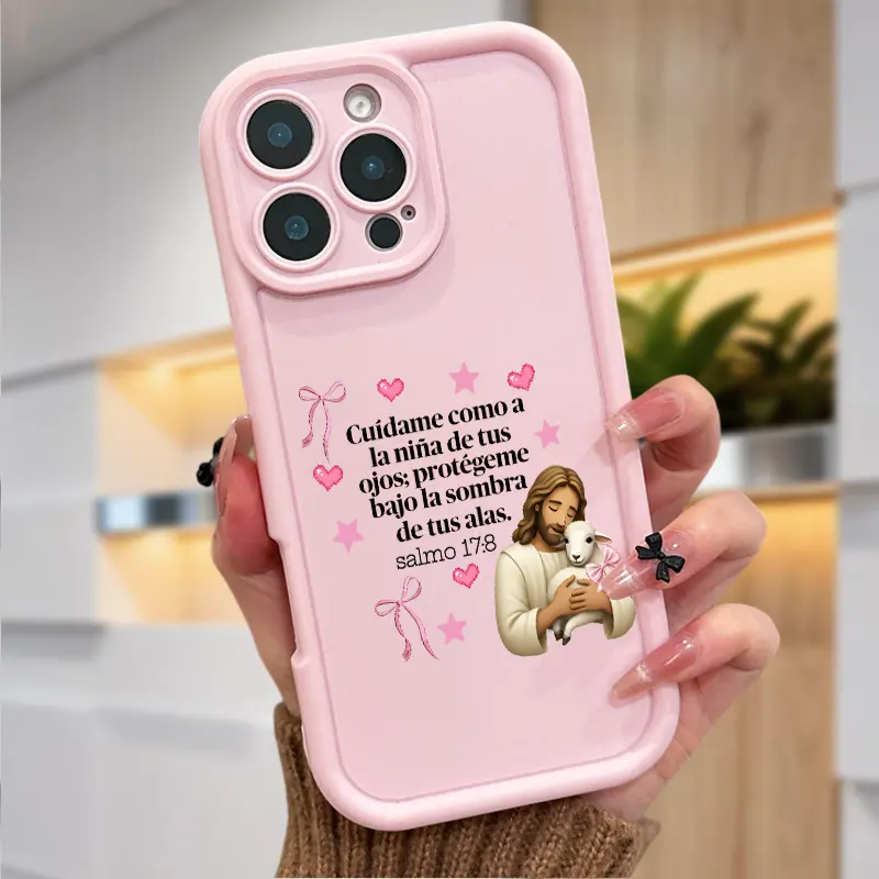 Psalm 91 Protection Smartphone Case, Military-Grade Silicone Casing for iPhone 17 Air/16/16e/15/14/13/12/11 Pro Max Plus/X/XS, Shockproof Non-Slip Protector Mobile Phone Accessories with Festive Design, Cellphone