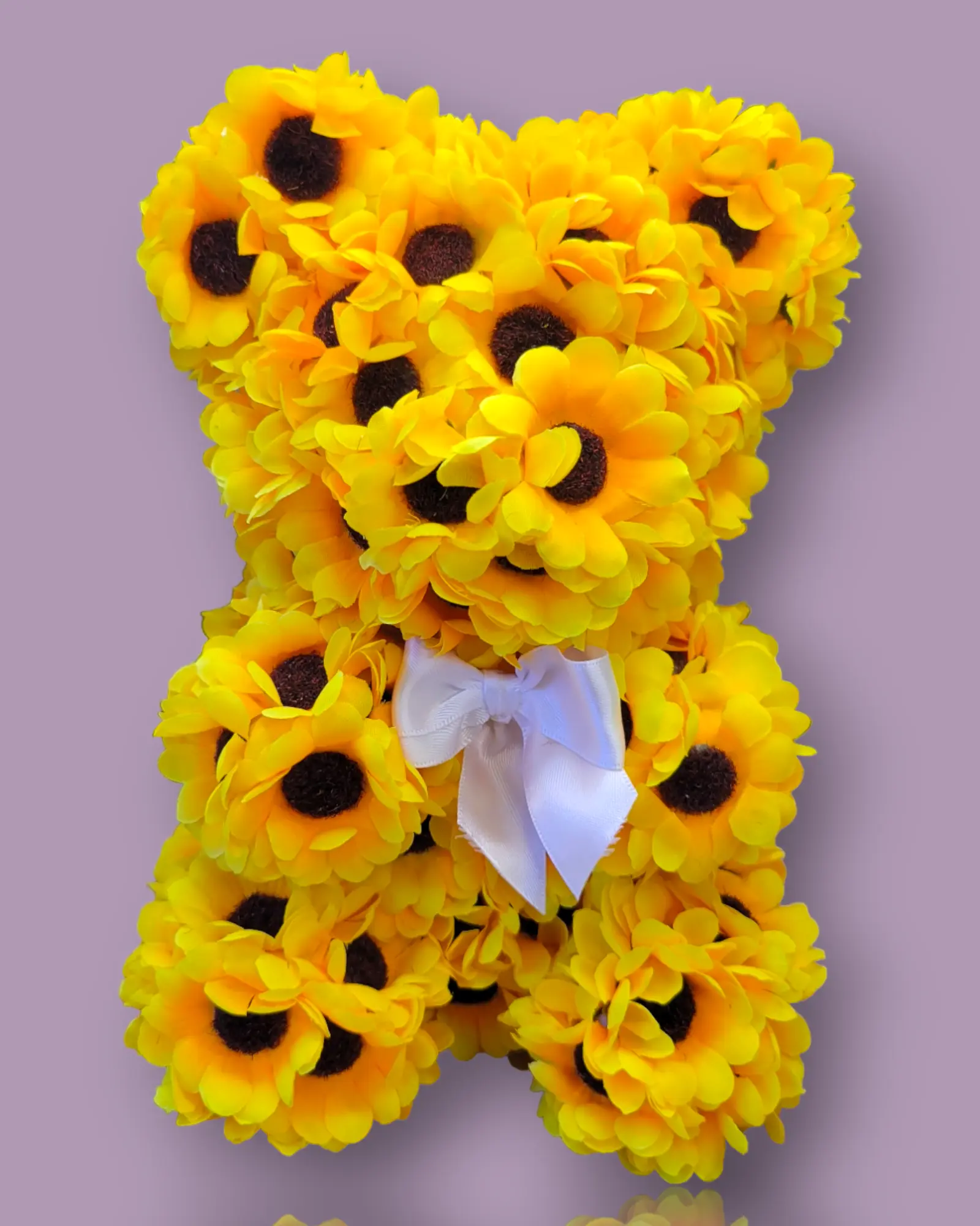 Flower Bear with bow gift for mom,gift for dad, gift for teacher,