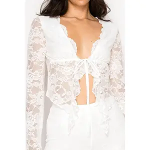 Lace Long Slv (white)