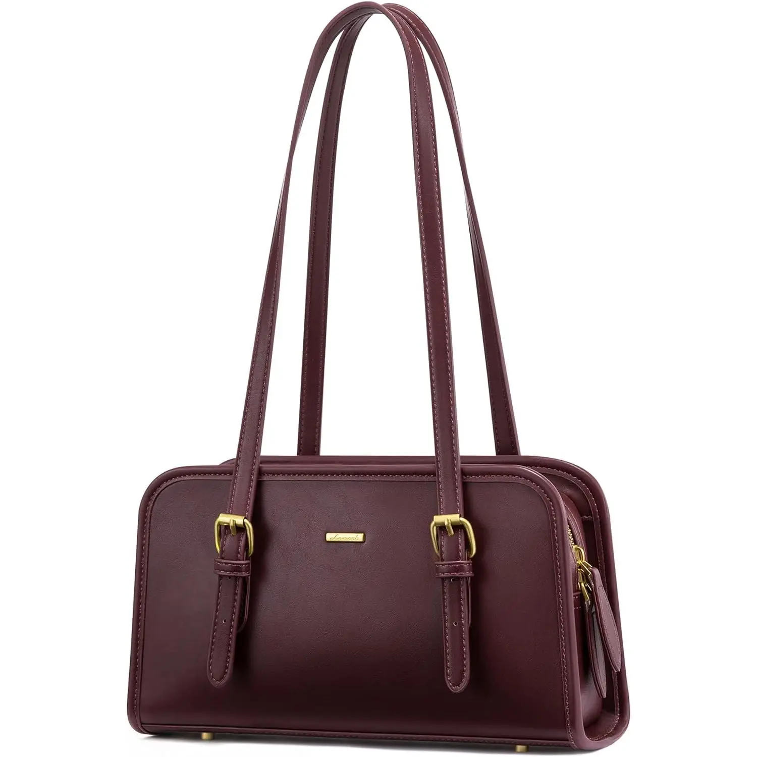 LOVEVOOK Swing Zip Shoulder Bag, Small Purses for Women Trendy Handbags, Mini Vintage Hobo Clutch Leather Tote