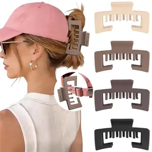AWAYTR Gift Box Set 4Pack Trucker Hat Hair Clips for Women Hat-Friendly Claw Clips for Baseball Caps Hair Claws Clips for Thick Hair Hat Hairstyles Hair Accessories