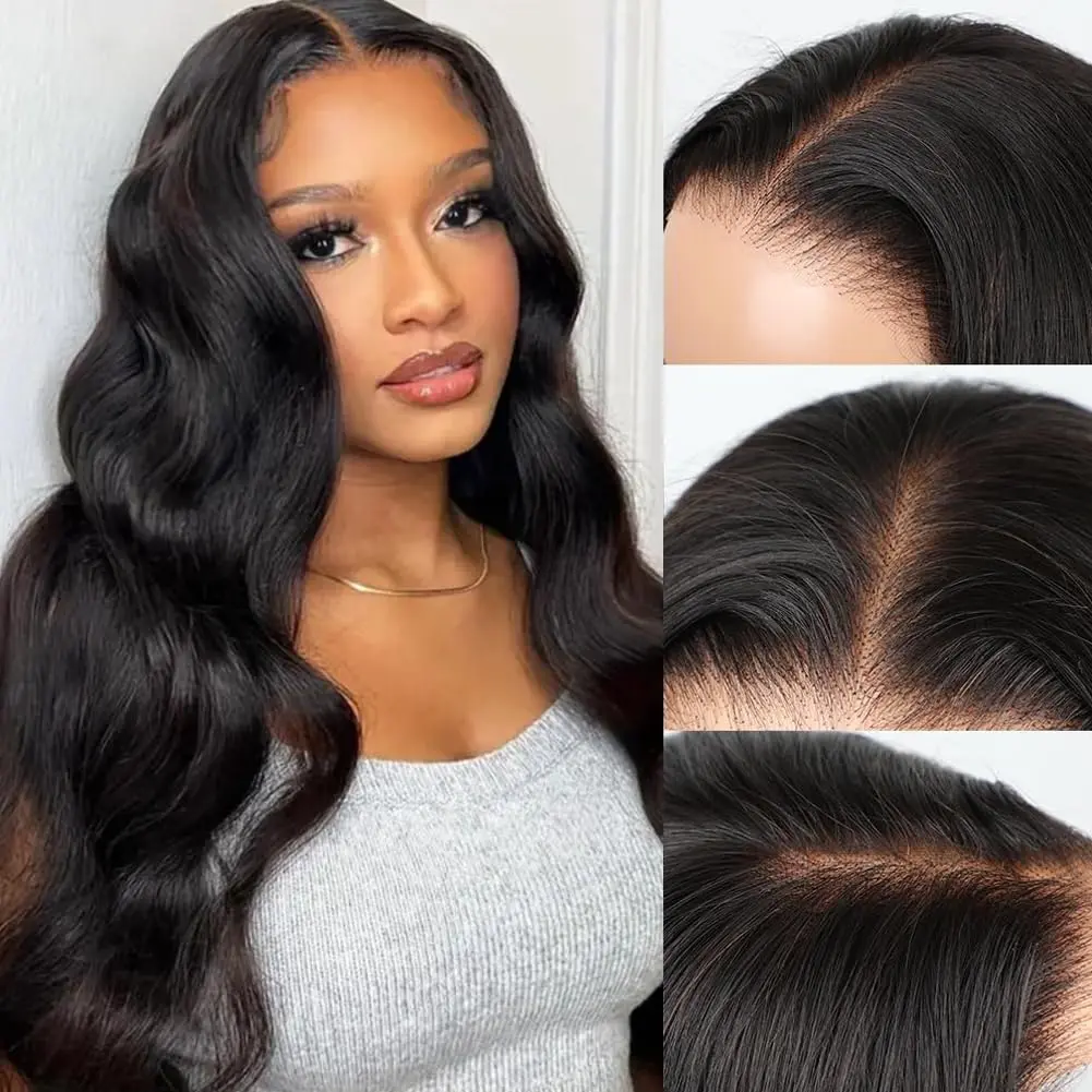 Glueless Body Wave Human Hair Wig, Pre Cut Lace Ready To Wear 4X6 Lace Front Wig for Women Body Wave Wigs