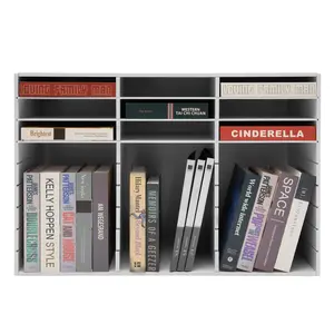 27-Slot White PVC Literature Organizer with Movable Shelves, Heavy Duty 110 lbs File Storage Rack for A4 Paper Magazines Books, Doorless Document Organizer for Home Office School Study Room