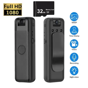 HD 1080P Mini Camera with WiFi, Compact Wearable Body Cam with Night Vision & Audio, Rechargeable Battery & 32GB SD Card Included