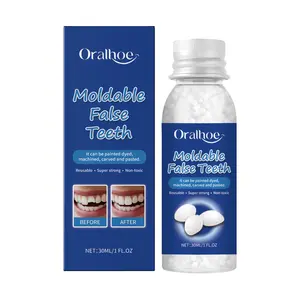 Temporary Tooth Repair Kit, Thermal Fitting Beads, Fake Teeth Solid Glue, Gap Filling & Missing Tooth Repair for Cosmetic Use