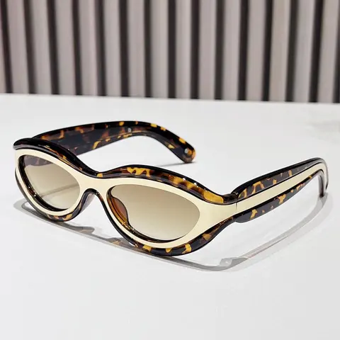 Unisex Fashionable Leopard Print Cat Eye Frame Sunglasses, Summer Trendy Casual Sunglasses for Everyday Use, Fashion Accessories for Outdoor Activities, Leopard Pattern Sunglasses, Trendy Styling Sunglasses
