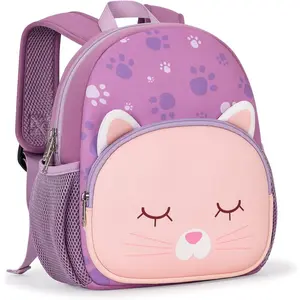 BY-030 Toddler Backpacks for Girls 2-4: Baby Preschool Backpack - Kids Cat Backpack for Boys Girls - 12inch Mini School Bag