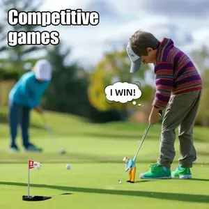 six-piece set Kids  Set – Retractable Clubs, Putting Mat & Cornhole Board for 3-12 Year Olds, Indoor/Outdoor Sports golf toy