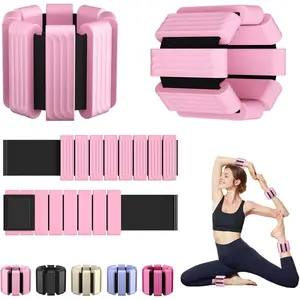 Wrist and Ankle Weights for Women - Adjustable Weighted Bangles for Men, 2 lbs Weighted Arm Bands Foot Leg Weights for Walking, Yoga, Training, Exercise, Running, Set of 2 (1LB Each)