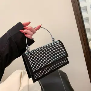 Rhinestone Flap Bag