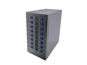 SYBA SY-ENC50125 Black Hard Drive Enclosure USB 3.2 (10Gbps) Type-C 8 Bay 2.5 Inch and 3.5 Inch SATA Hard Drive External Hard Drive Enclosure