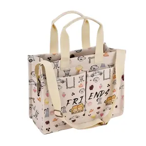 Structured Canvas Tote Bag for Women – Medium Size Everyday Shoulder & Crossbody Bag with Multi Pockets