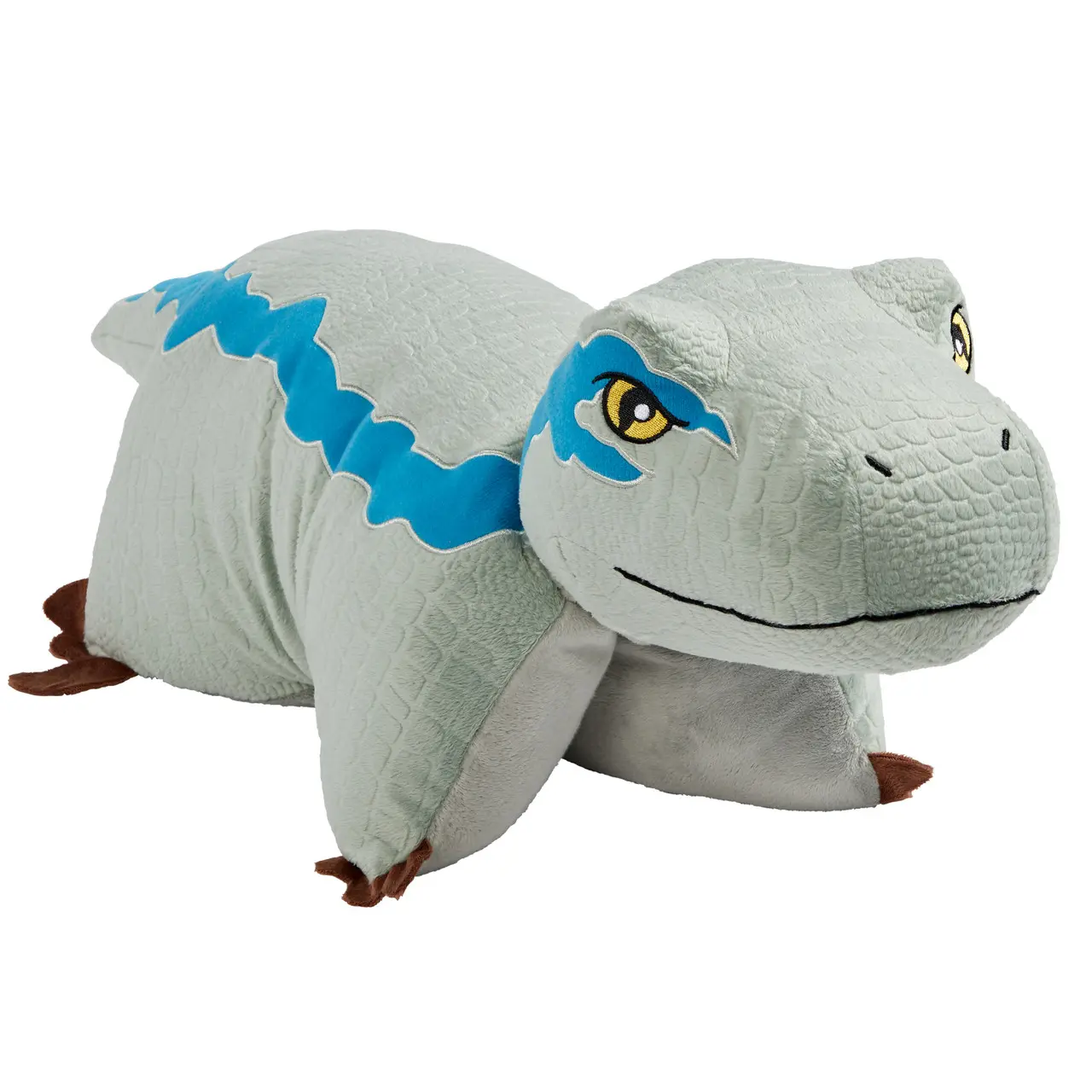 Loyal Striped Raptor Dinosaur Pillow Pet