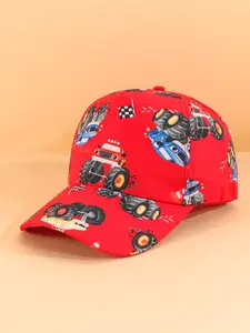 A Cute Cartoon Car Baseball Cap for Kids, Breathable And Sun-Shielding, Suitable for Boys' Daily Casual Wear, Outings, Outdoor Sports in Spring And Summer, And Makes a Great Gift.