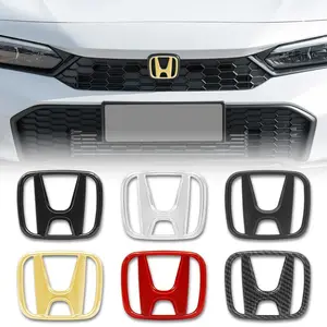 1Pcs 3D ABS Car Front Hood Grille Emblem Rear Trunk Badge Logo Sticker Replacement Auto Accessories For Honda Civic Accord City Odyssey XR-V CR-V HR-V Insight Vezel Fit Jazz