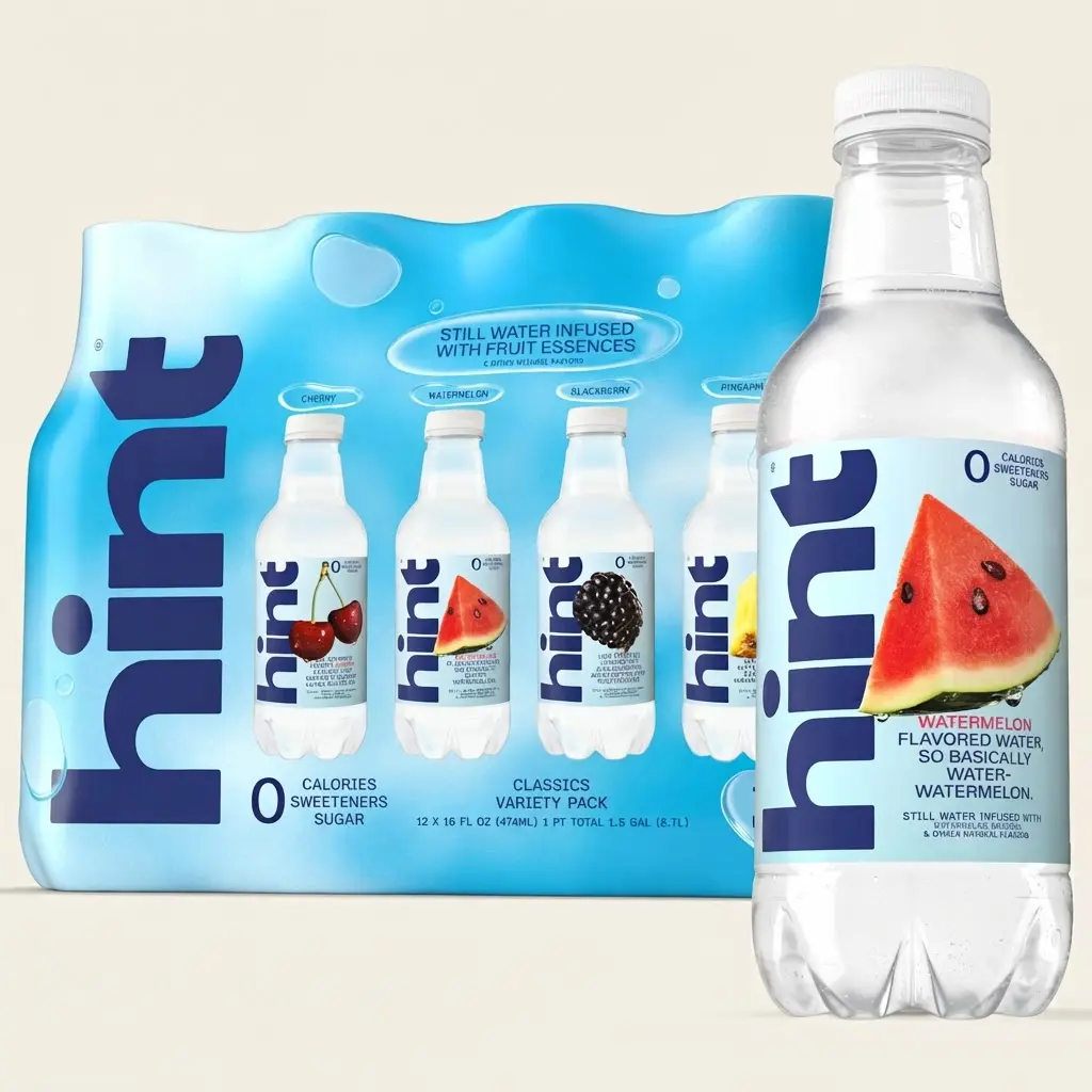 Hint Flavored Water Best Sellers Variety Pack 12 Count Zero Sugar 0 Calorie Pure Water With Natural Fruit Essence Drinks