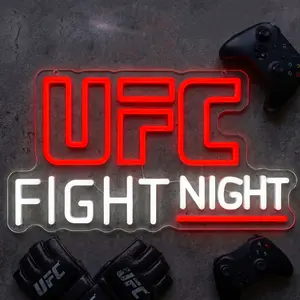 UFC Freedom 250 Neon Sign UFC Fight Night Neon Light for Wall Decoration Light  Art Home Men's Cave Exclusive LED USB Dimmable Neon Light，Father's Day gift