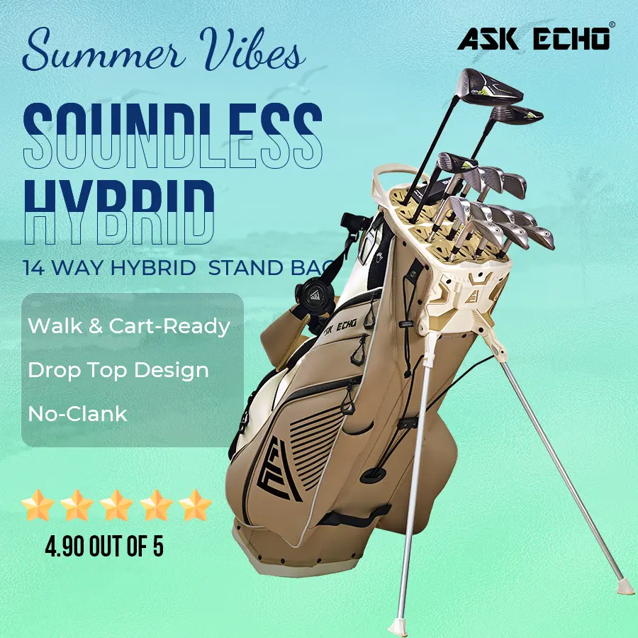 Ask Echo Golf Soundless Hybrid Stand Bag / Toasted Almond