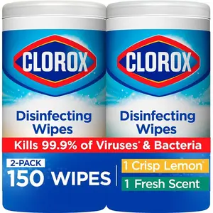 2 Pack 75 Count Each Disinfecting Wipes Value Pack, Bleach Free Cleaning Wipes  Household Kitchen