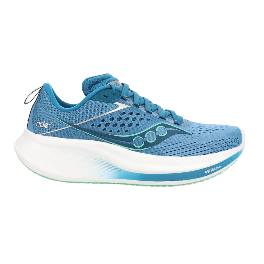 Saucony Womens Ride 17 Trail Running Sneakers Shoes - Blue Saucony Womens Ride 17 Trail Running Sneakers Shoes - Blue
