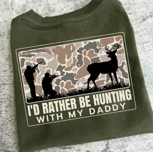 Camo Deer Hunting With My Daddy youth and adult shirt, toddler boy clothing, stuff for boys, western clothing, gift for daughter, family shirt