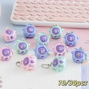 Mini Rock Paper Scissors Keychain Pendants, Fun Interactive Game Toys, Backpack Charms, Party Gifts, Classroom Prizes, Halloween Christmas, Trendy Cute Keychain