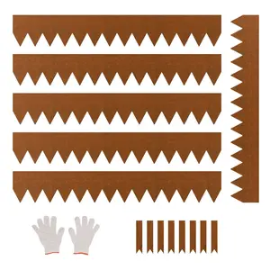 VEVOR Steel Landscape Edging, 6 Packs 40x6in Weather-Resistant Garden Edging Border for Home, Patio, Outdoor Raised Beds