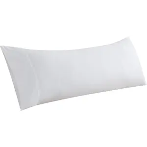 Pillow Cover, Ultra Soft Microfiber Pillowcases, Breathable Long Pillow Case, Envelope Closure - White (20x54 inch)
