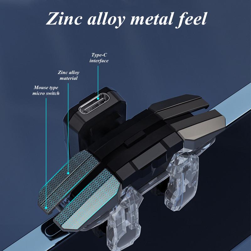 BlueWow Ambidextrous Trigger for iPhone & Android Enhanced Grip Stability FPS Games Controller CODM Freefire Mobile Gaming Performance Console