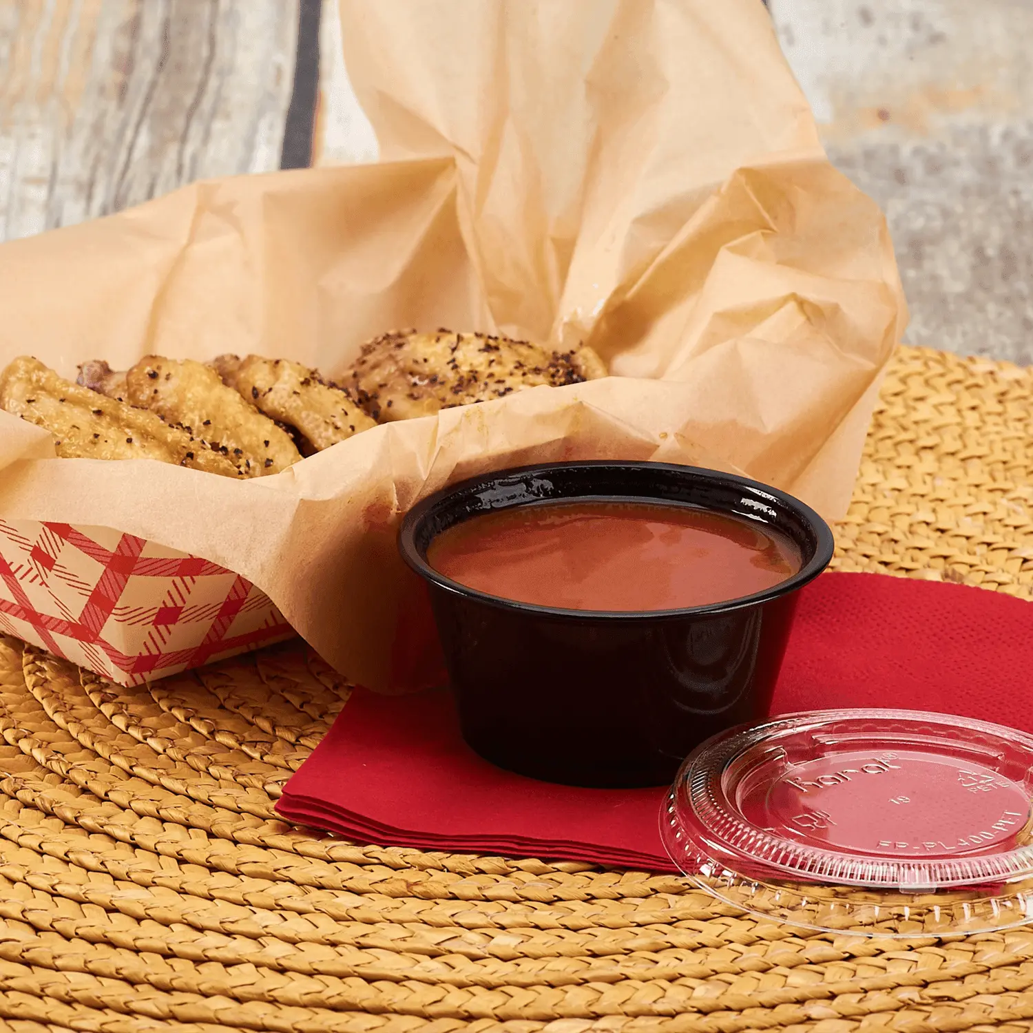 [2,500 ct] 3.25 oz PP Plastic Portion Cups, Black