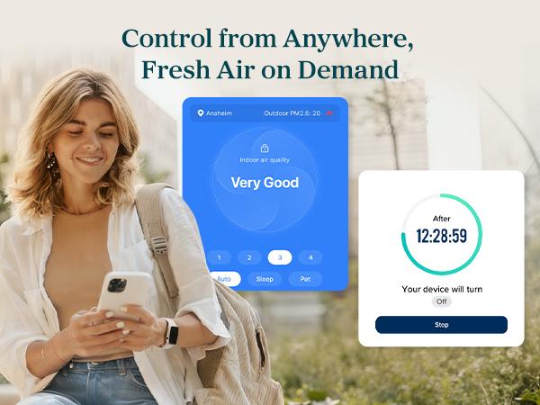 LEVOIT Vital 100S Pet Air Purifier for Home Large Room Bedroom, 2-Pack Bundle, Covers Up to 2220 Ft² with Light Sensors, Smart WiFi, HEPA, Sleep Mode for Pets, Allergies, Dust, Odor