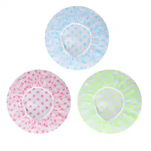Shower Cap, 3 Pcs Waterproof Reusable Shower Caps Bath Hair Hat for Women Men