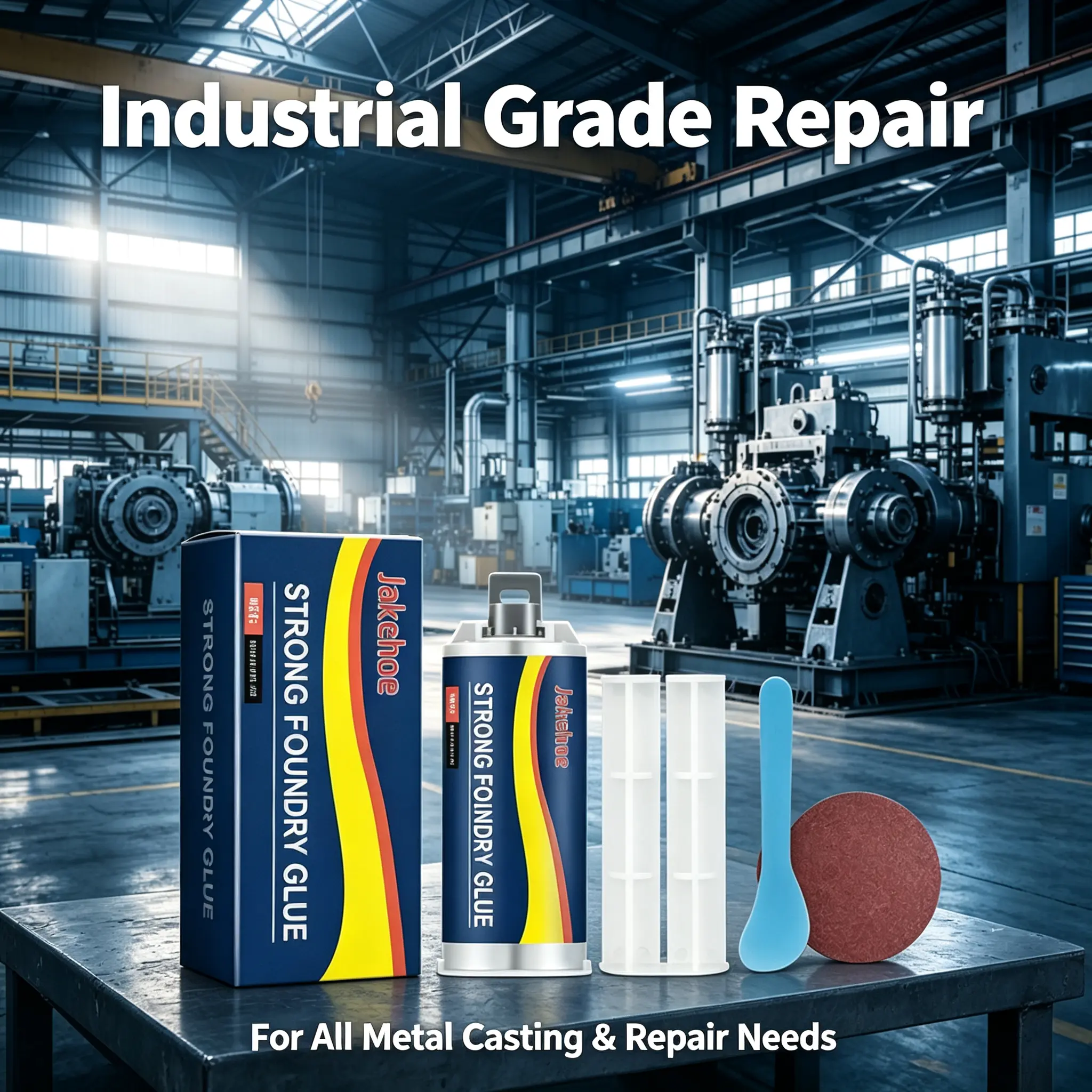 New Gel Form Epoxy Metal Putty - AB Enhanced Cast Repair Glue, Glue-and-Seal Epoxies for Repair, Sealing Metallic Items, High-Temperature Durable Bonding Adhesive for Industrial Hardware Restoration, Metal Casting Defects