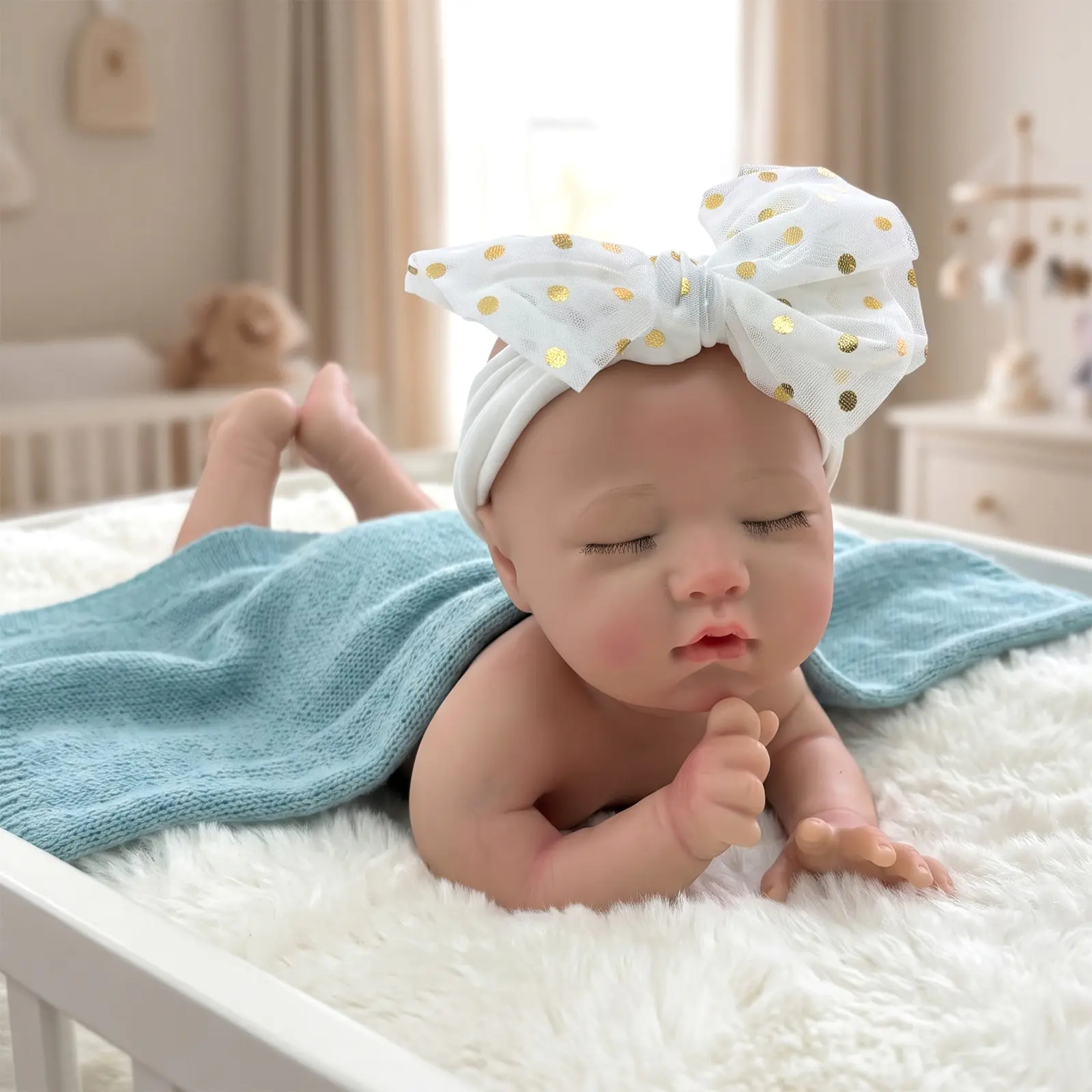 Mayfair Full Body Silicone Reborn Baby Girl Dolls - 18inch/6.5lb Lifelike Newborn Baby With Drink And Wet System Realistic Veins for Kids 3+ Mayfair Reborn Doll 18Inch Realistic Sleeping Doll summerwins, Baby Doll, Reborn Baby Doll