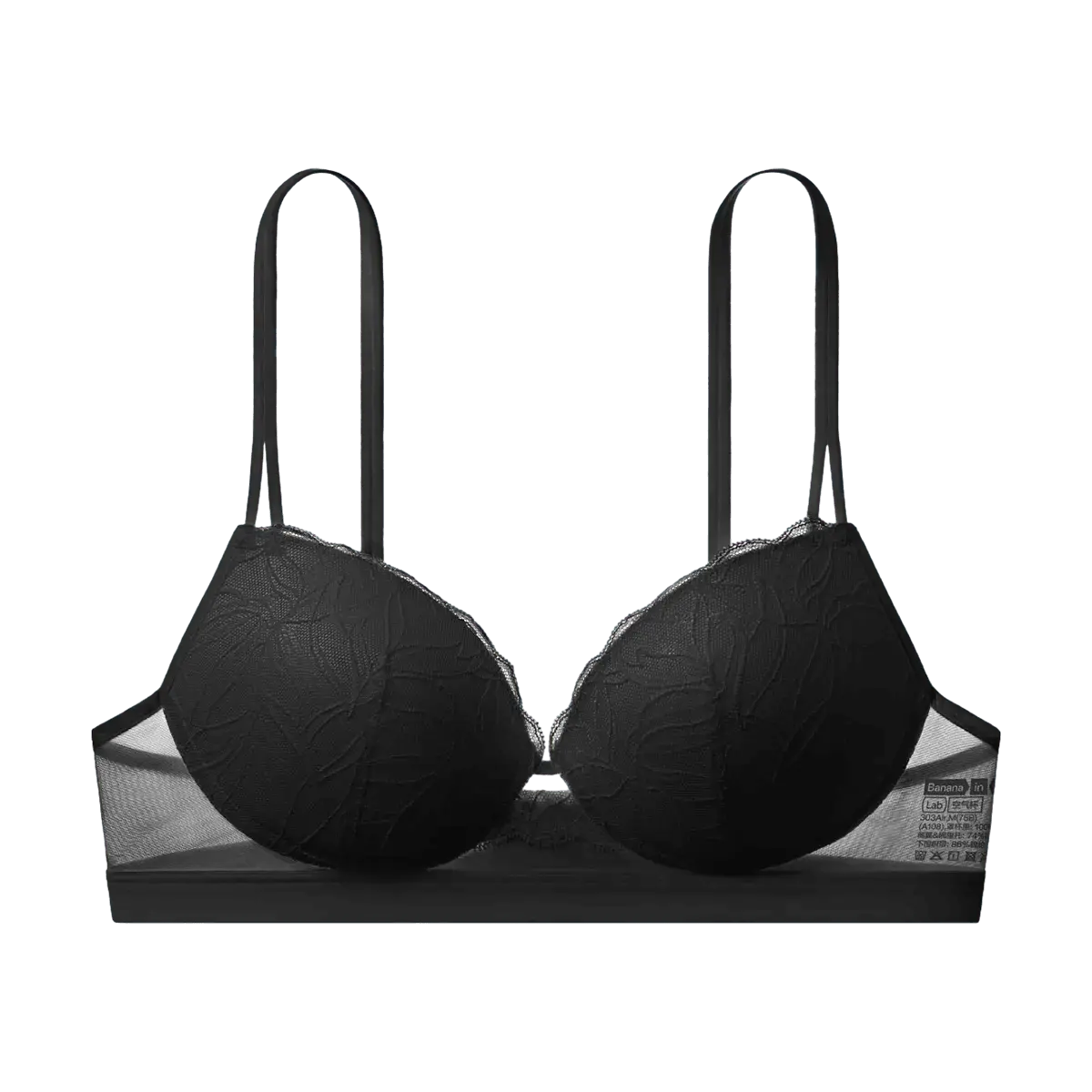Women's Invisible Lace Back Underwear for Women - Wire-Free Fabric, Breathable Fabric, Smooth Seamless Mesh, Contoured Seashell Cups, Hook Closure, Ventilated Airflow, Adjustable Straps, Minimalist Chic Daily Wear