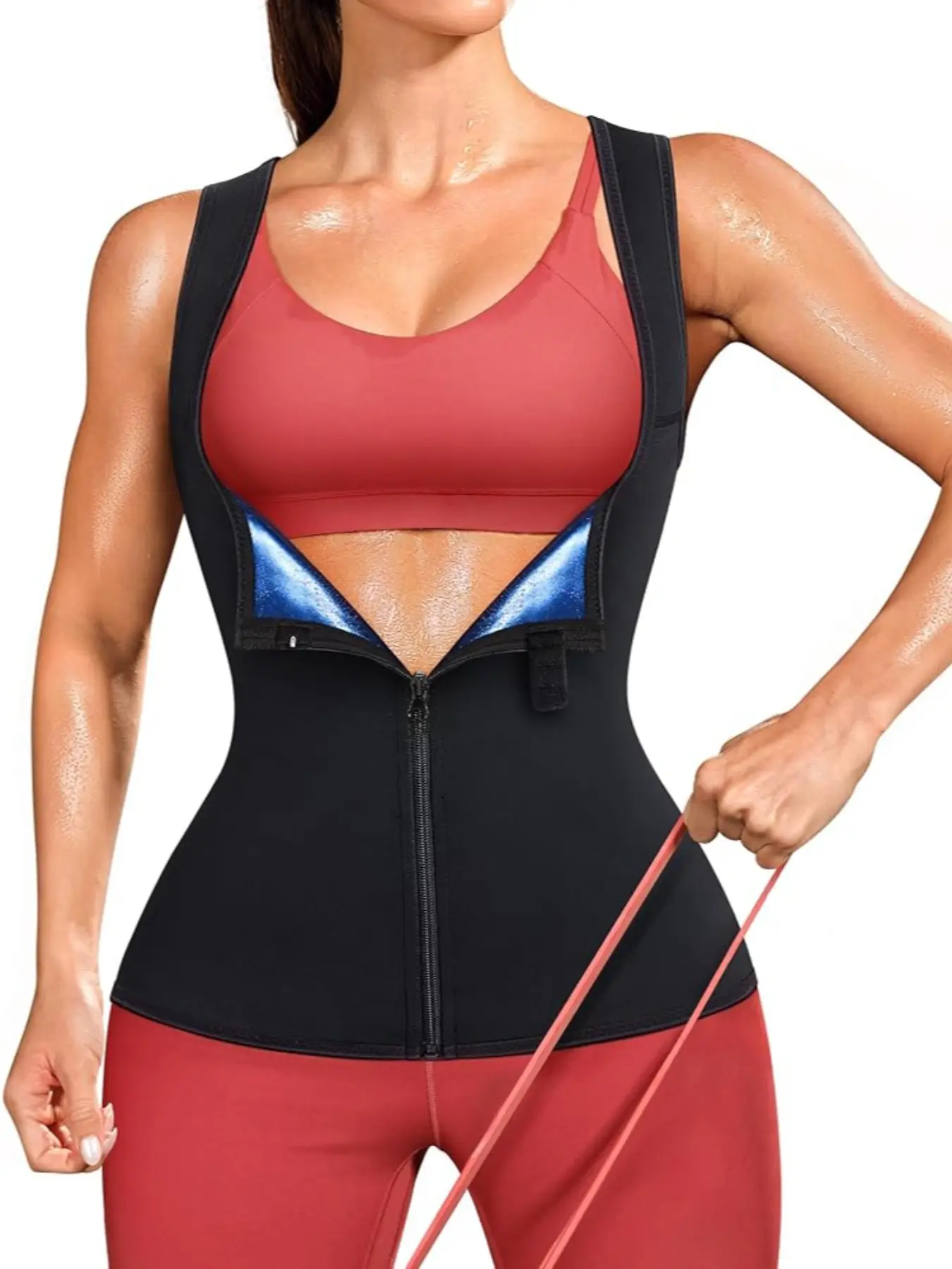Women's High Elastic Sports Vest, Zipper Back Design, Sleeveless Plain Top, Fitted Workout Shirt, Stretchable Activewear, Sleeveless Gym Tops for All Seasons, Sports Fitness Vest, Sporty Vest, Exercise Activewear, Activewear Clothes