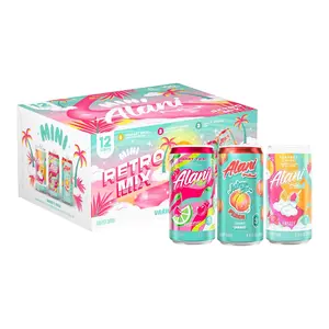 Alani Nu RETRO VARIETY PACK (Sherbet Swirl, Juicy Peach and Cherry Twist), Low Calorie Energy Drinks, 100mg Caffeine, Biotin, B Vitamins, Zero Sugar, 10 Calories or Less, 8 Fl Oz Cans, 12 Pack